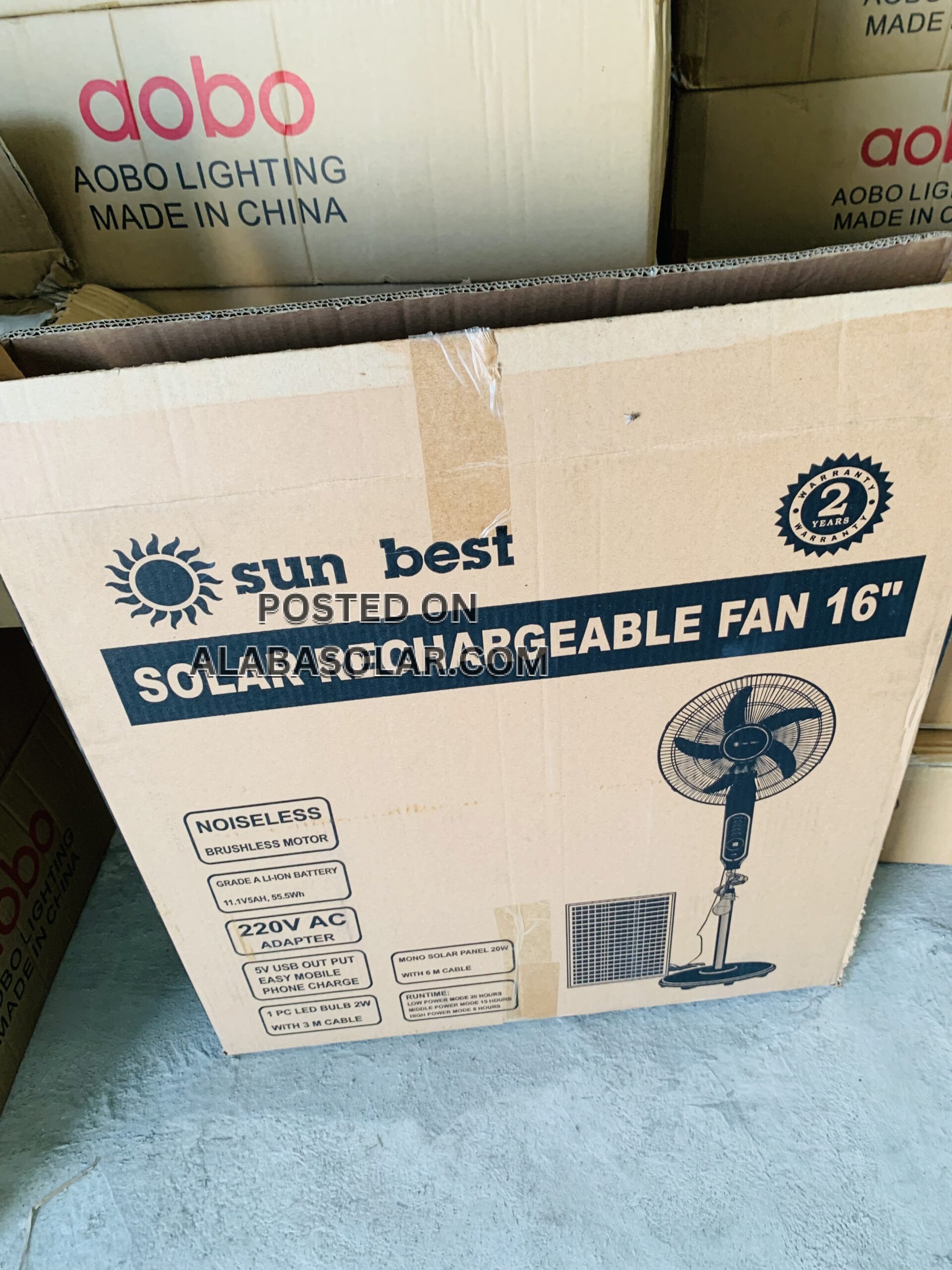 Promo Sun Fan Sun Best Solar Rechargeable Fan 16” Price in Nigeria 🇳🇬 Alaba Solar ...