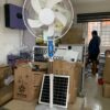 Solar rechargeable fan