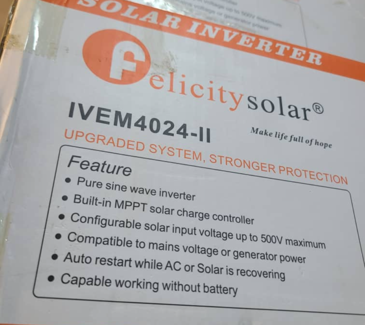 4kva 24v Felicty IVEM Hybrid Inverter Price in Nigeria 🇳🇬 Alaba Solar ...