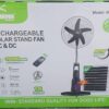 IWIN 16”RECHARGEABLE SOLAR STAND FAN AC & DC IW-8916