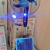 A Charger 16 inch solar rechargeable standing fan