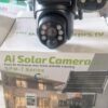 Triple lens solar-powered security camera,