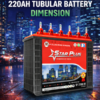 Shop 220ah tubular battery dimension