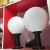 These are modern spherical outdoor wall lights