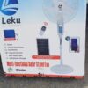 Leku 16-inch multi-functional solar stand fan featuring