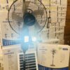 16inches HAMTEM rechargeable solar standing fan